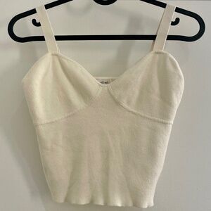 Aritzia Wilfred Cream Knit Tank Size S
